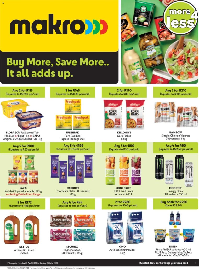 Makro – More4less Specials This Week: Get Your Deals from 27 April 2026!