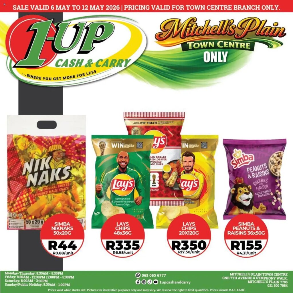 Exclusive 1UP Cash & Carry Town Centre Specials – 6 May 2026 Savings!