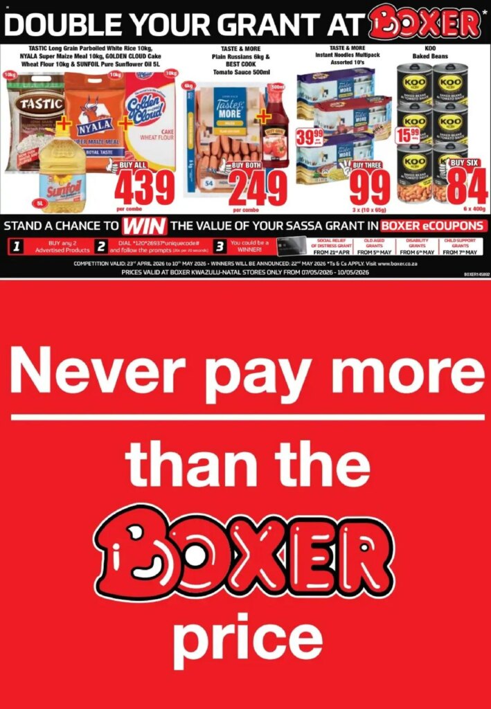 Boxer – KwaZulu-Natal – Specials This Week 07 May 2026 – Grab Your Deals!