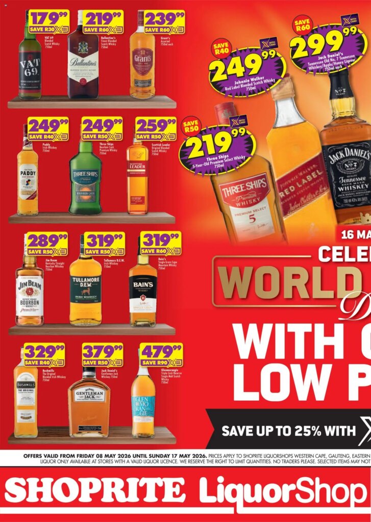 Shoprite Shoprite World Whisky Day Extra Specials This Week: 08 May 2026