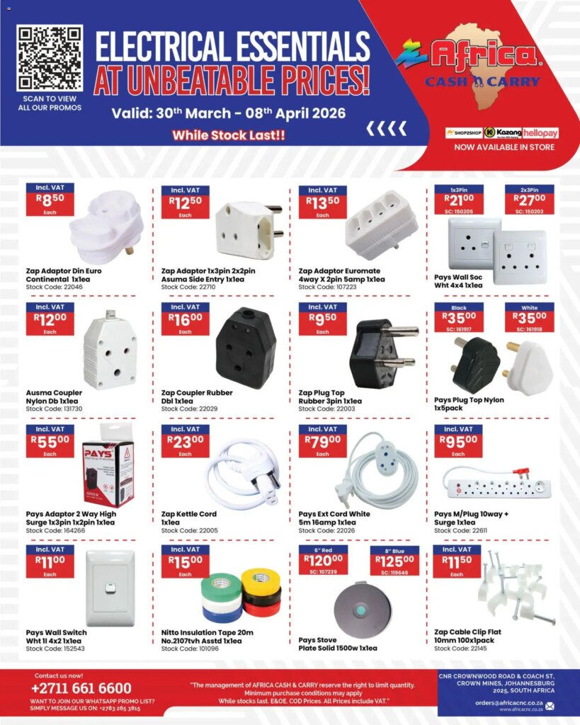 Unmissable Deals at Africa Cash & Carry Monday Promo on 30 April 2026!