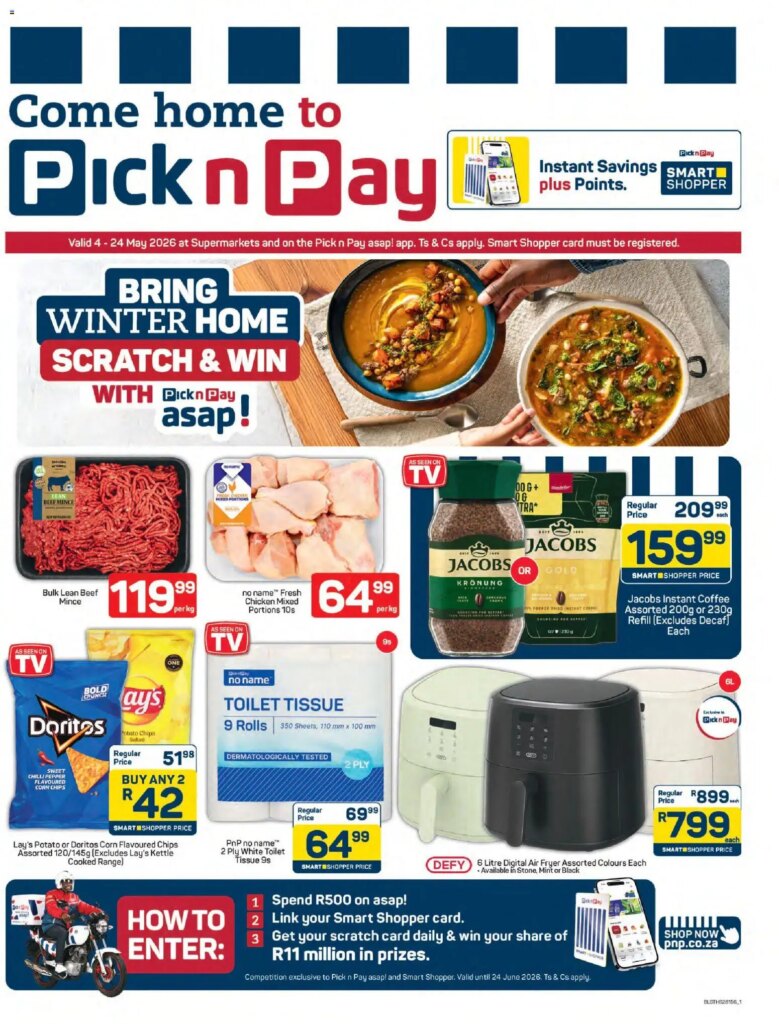 Massive Savings Await: Pick n Pay Inland Provinces – Come Home Specials 04 May 2026