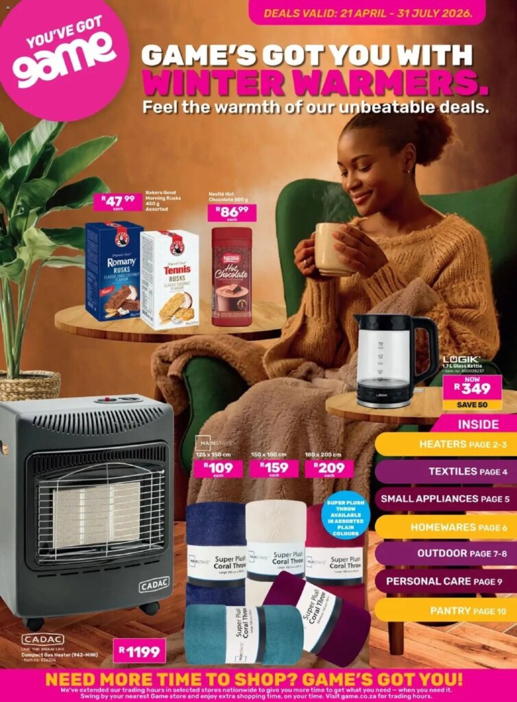 Game – Winter Warmers Specials This Week: Don’t Miss Out from 21 April 2026!