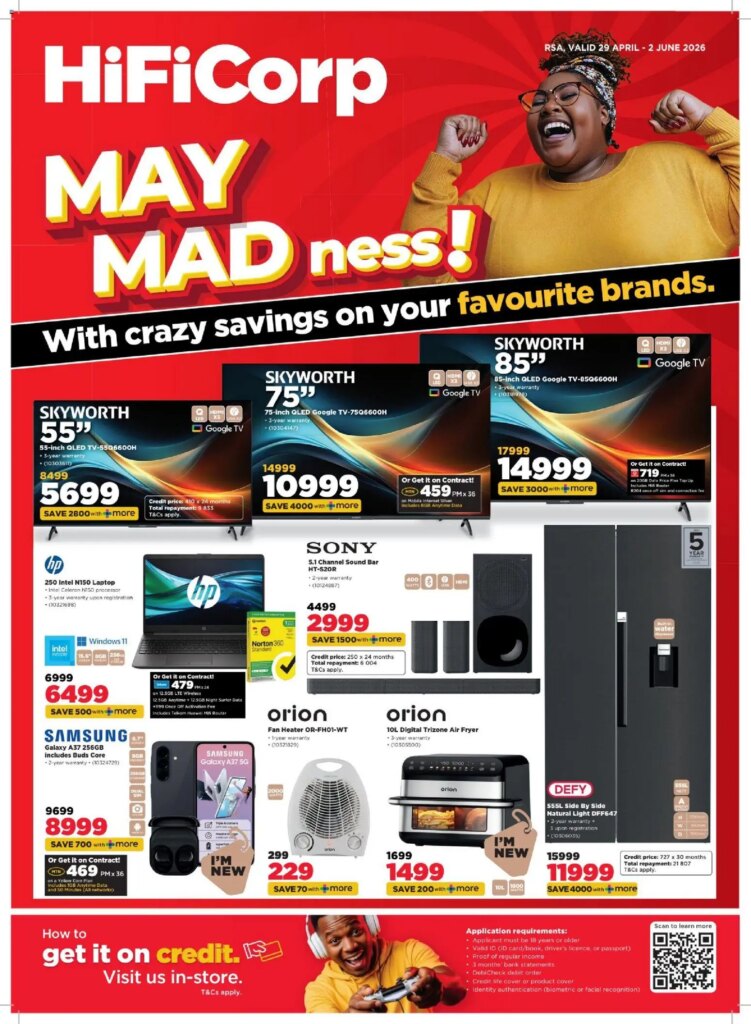 HiFi Corp Specials: Exceptional Offers From 29 April 2026 This Week!