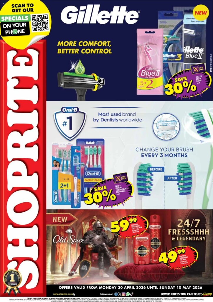 Shoprite – Gauteng Personal Care Essentials Specials This Week 20 April 2026