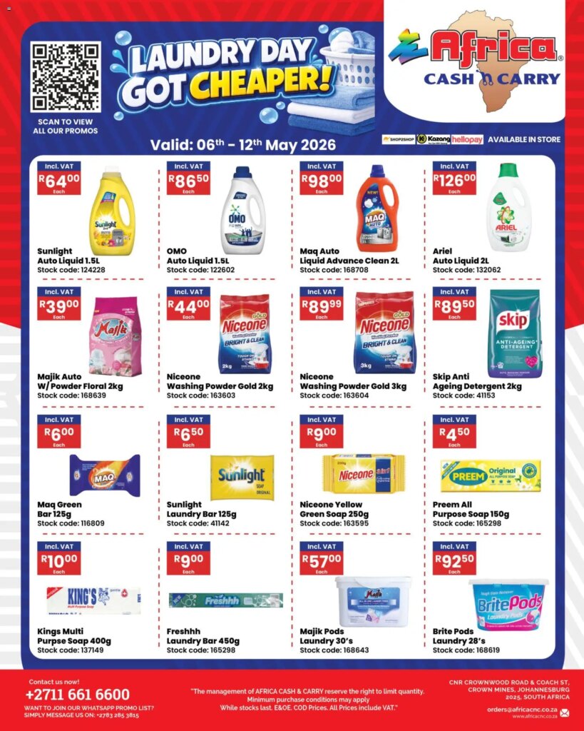 Africa Cash & Carry Wednesday Promo: Special This Week on 6 May 2026!