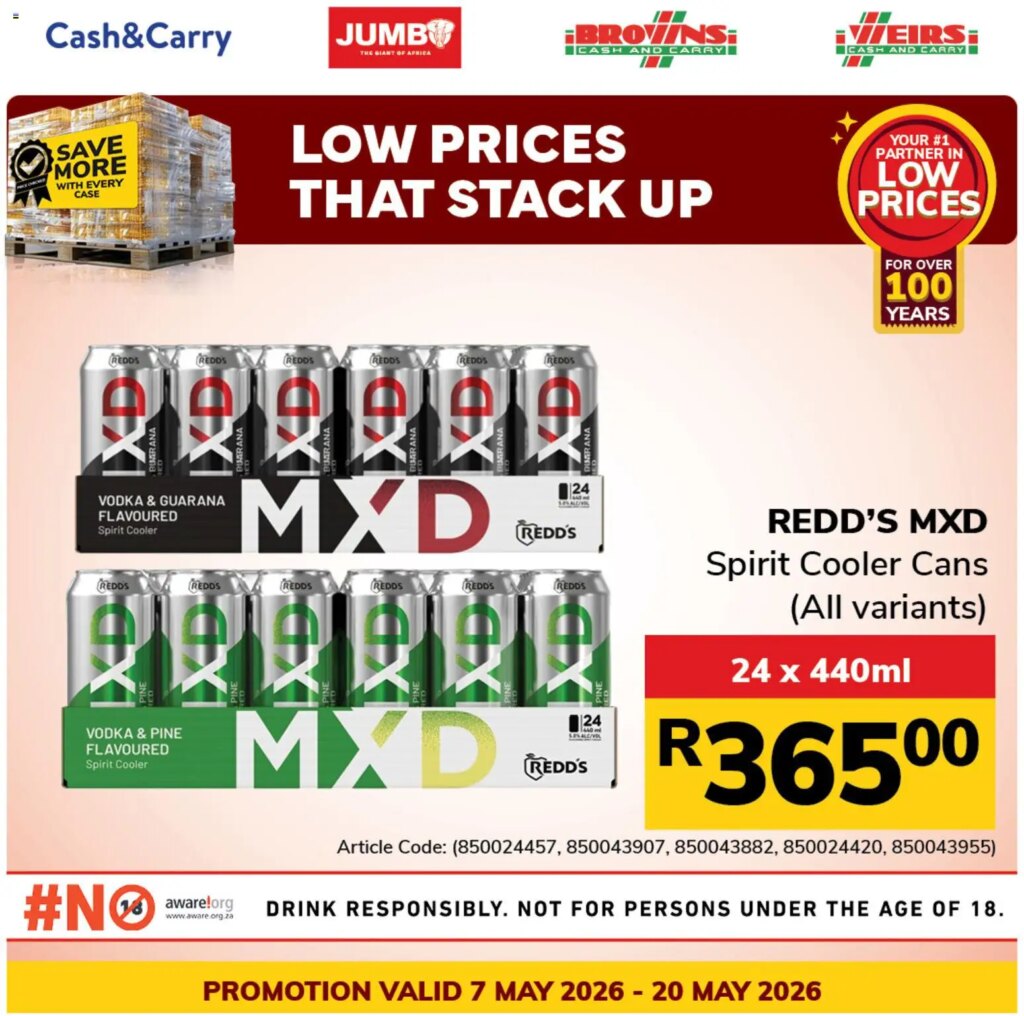 Grab Jumbo Mid-Month Liquor Specials! Great Offers from 07 May 2026