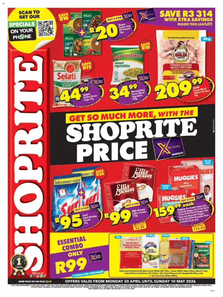 Shoprite – Gauteng Price Specials This Week: 20 April 2026 Deals Await!