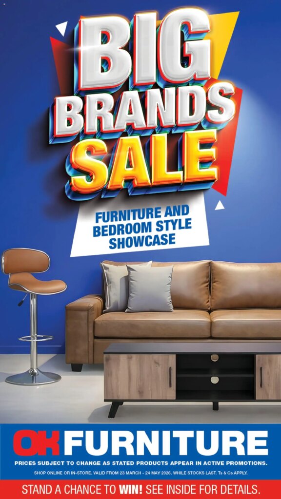 OK Furniture Big Brands Furniture & Bedroom Style Showcase Catalogue – Specials 23 March 2026