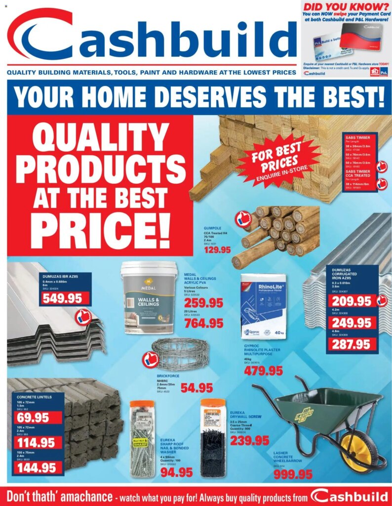 Cashbuild – KwaZulu Natal – Specials This Week from 20 April 2026!
