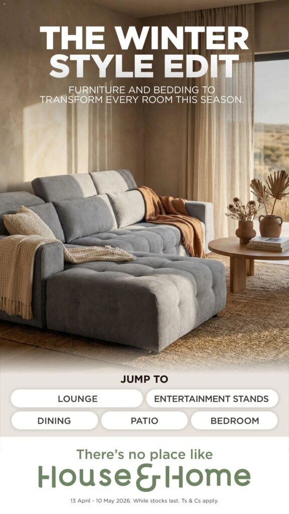 House and Home The Winter Style Edit Catalogue Specials This Week 13 April 2026