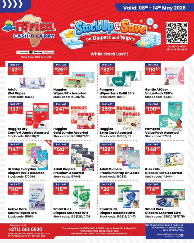 Grab Amazing Deals at Africa Cash & Carry Friday Promo – 08 May 2026!