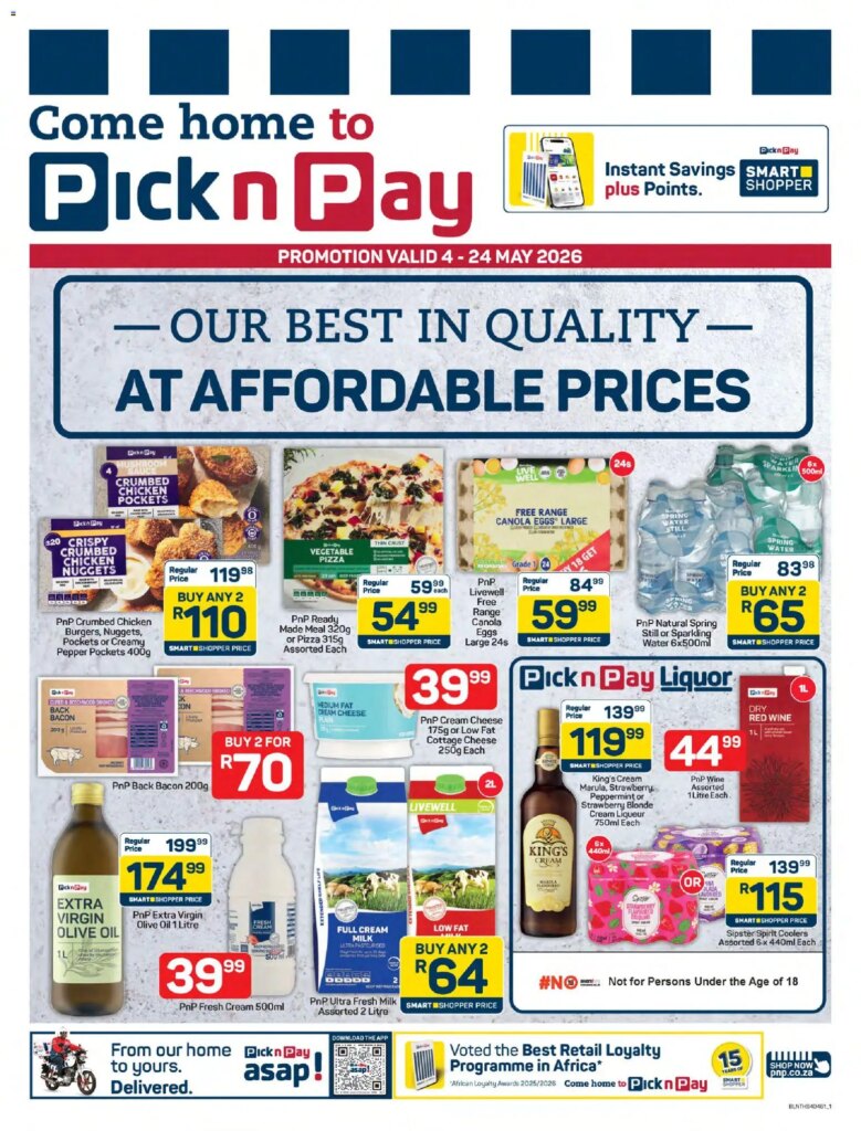 Unmissable Pick n Pay – Own Brand Specials Starting 04 May 2026!