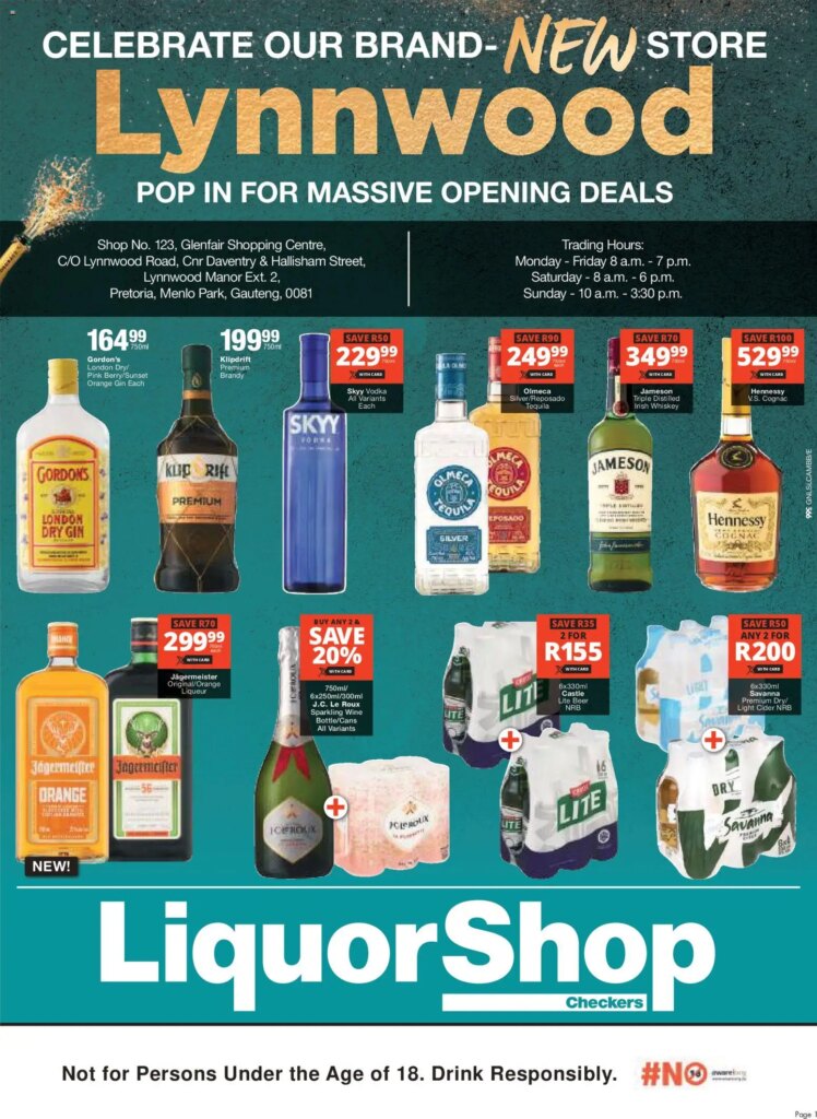 Checkers Lynnwood – LiquorShop Specials: 27 April 2026 Savings Await!