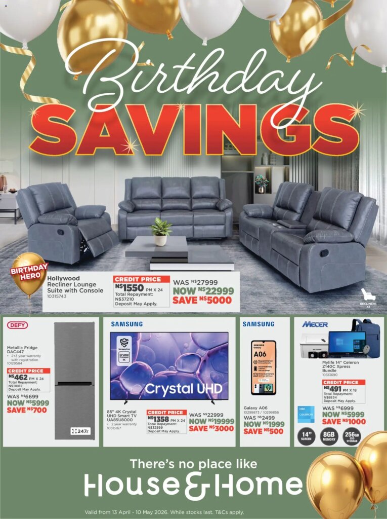 House and Home Namibia Catalogue Specials This Week – 13 April 2026!
