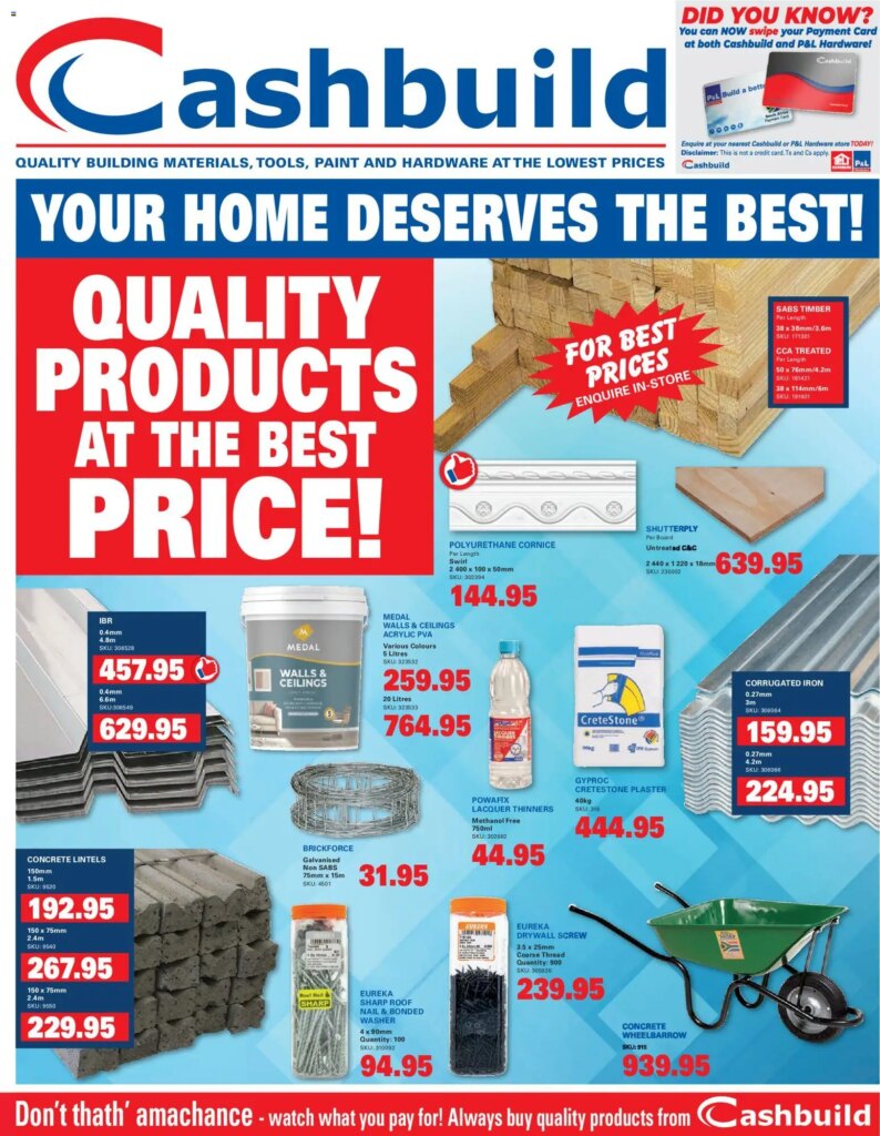 Cashbuild Western Cape – Catalogue Deals! 20 April 2026 Special This Week
