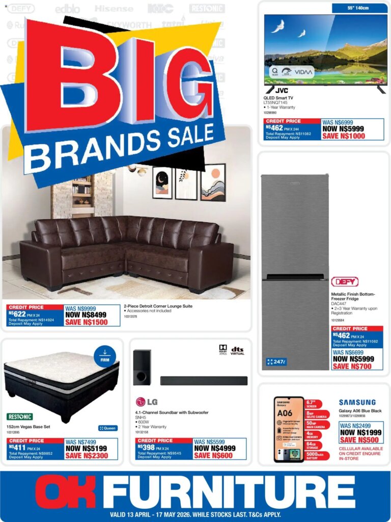 Unmissable Deals in OK Furniture Catalogue Namibia – 13 April 2026 Special This Week