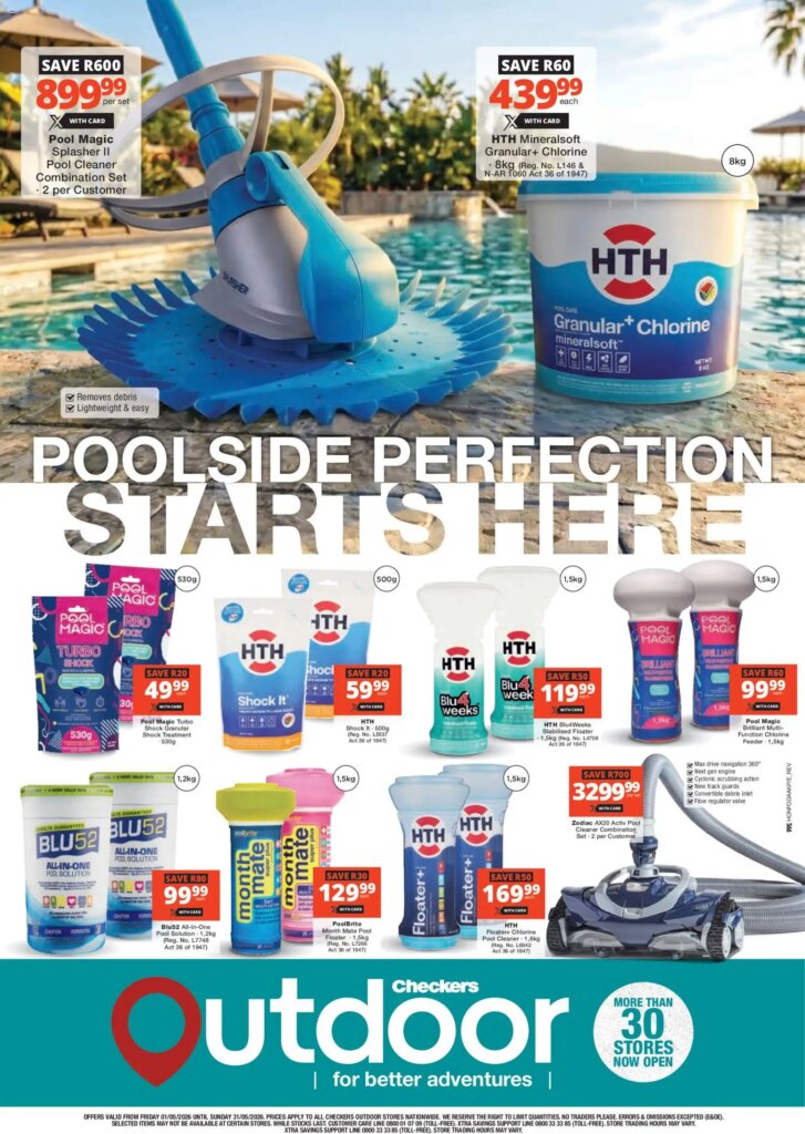 Checkers – Outdoor Pool Promotion: Special This Week from 01 May 2026!