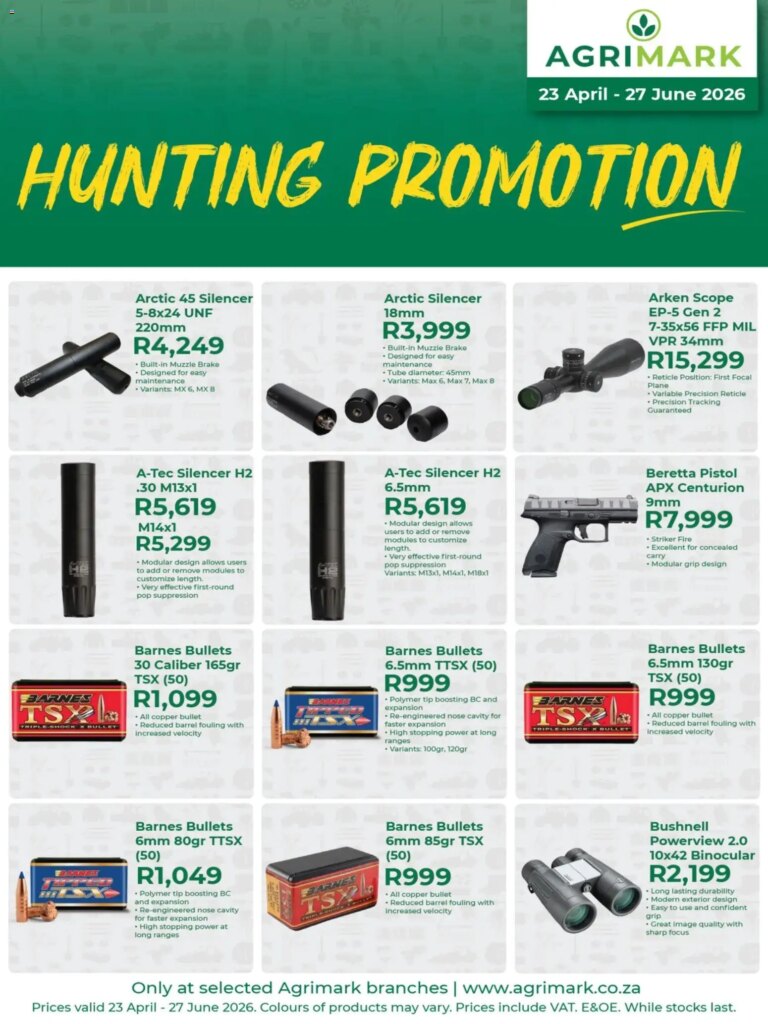 Exciting Agrimark Hunting Promotion Starts 23 April 2026 – Special This Week!