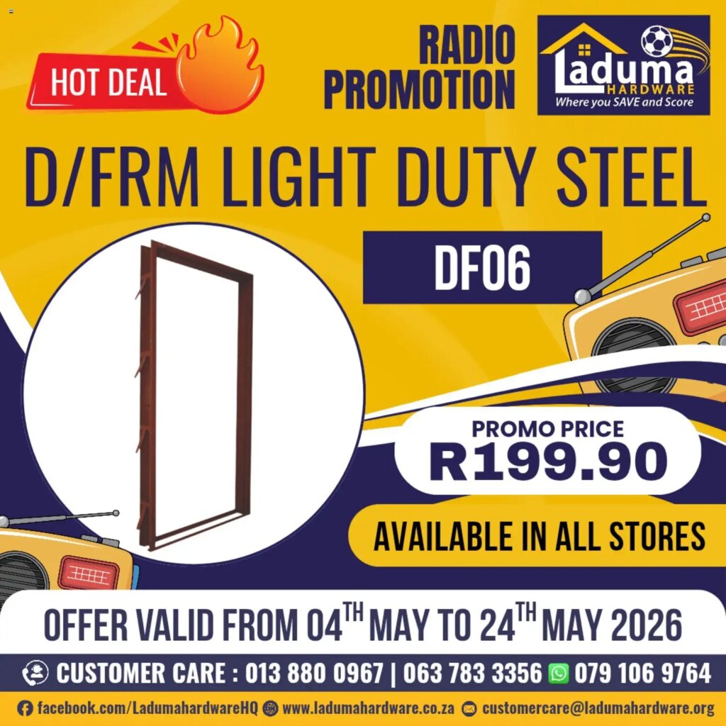 Laduma Hardware Radio Promotion – Special This Week, 04 May 2026 Savings!