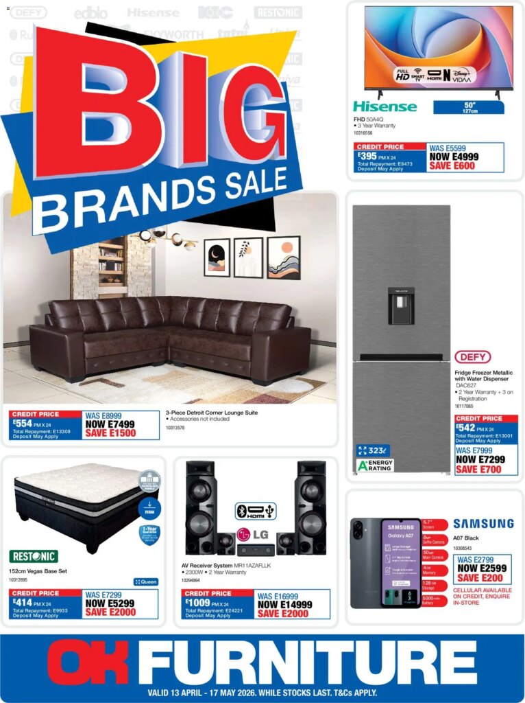 OK Furniture Catalogue Eswatini Specials 13 April 2026 – Shop Now!