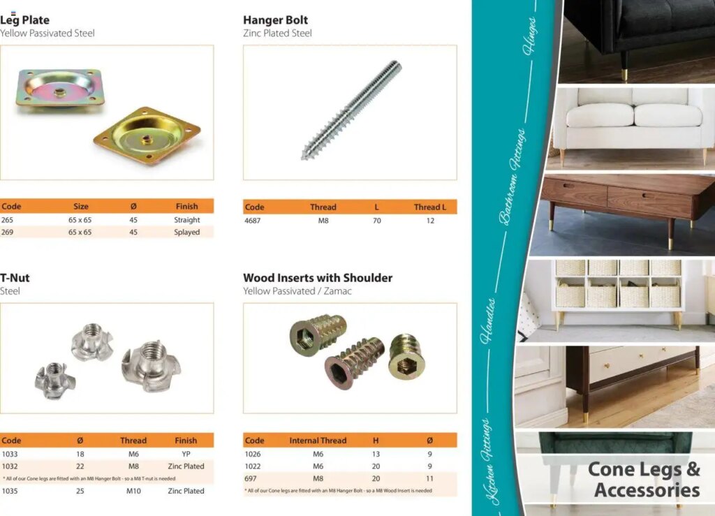 Gelmar – Cone Legs and Accessories: Amazing Specials from 12 February 2024!