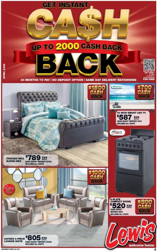 Lewis Stores Eswatini Brochure: Specials from 13 April 2026 This Week!