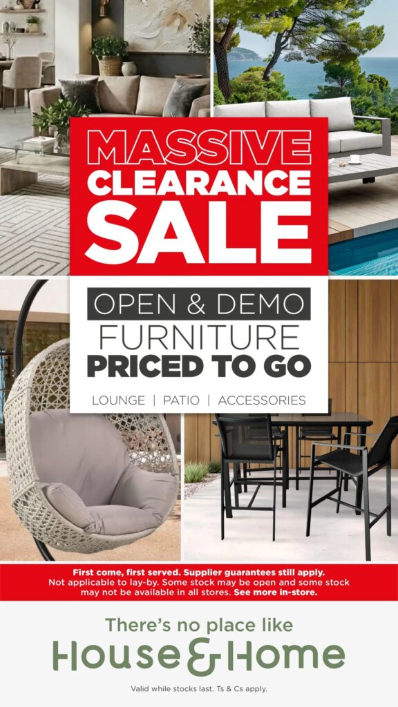 House and Home Massive Clearance Sale Open & Demo – 20 April 2026 Specials!