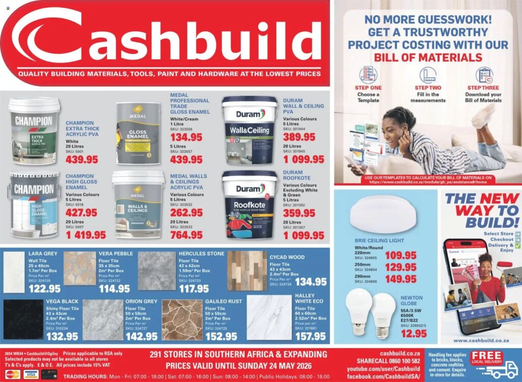 Cashbuild Quality Materials Catalogue – Special Deals from 27 April 2026