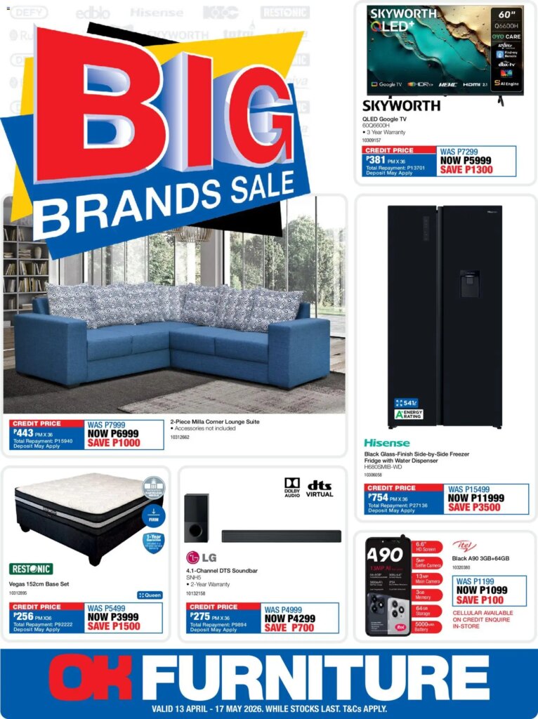 OK Furniture Catalogue Botswana: Special This Week from 13 April 2026!