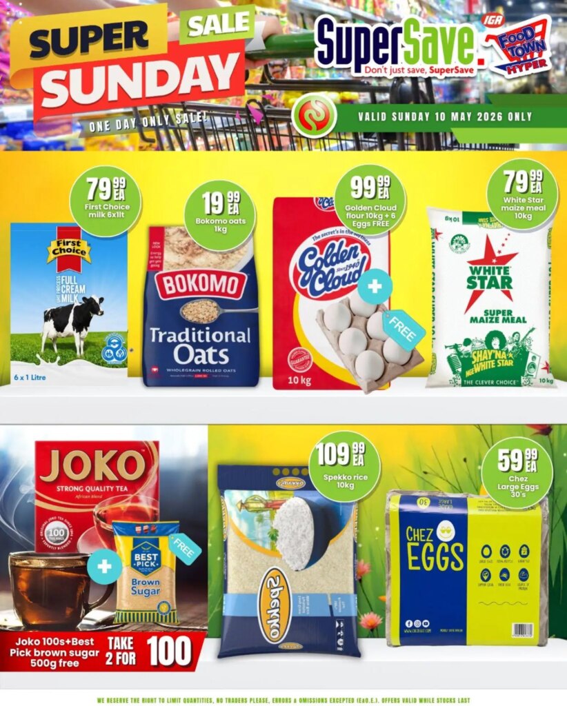 Unmissable Savings at Super Save Sunday Savings on 05 October 2026!