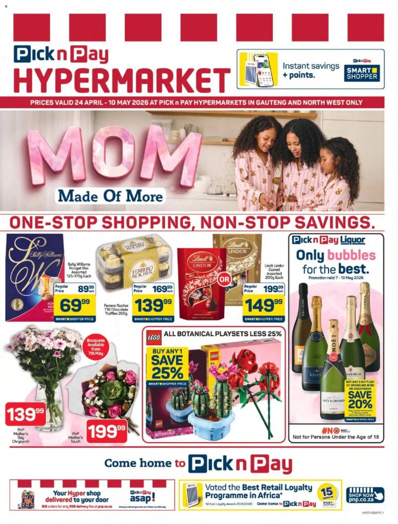 Mothers Day Specials at Pick n Pay Inland Provinces – 24 April 2026 Savings!