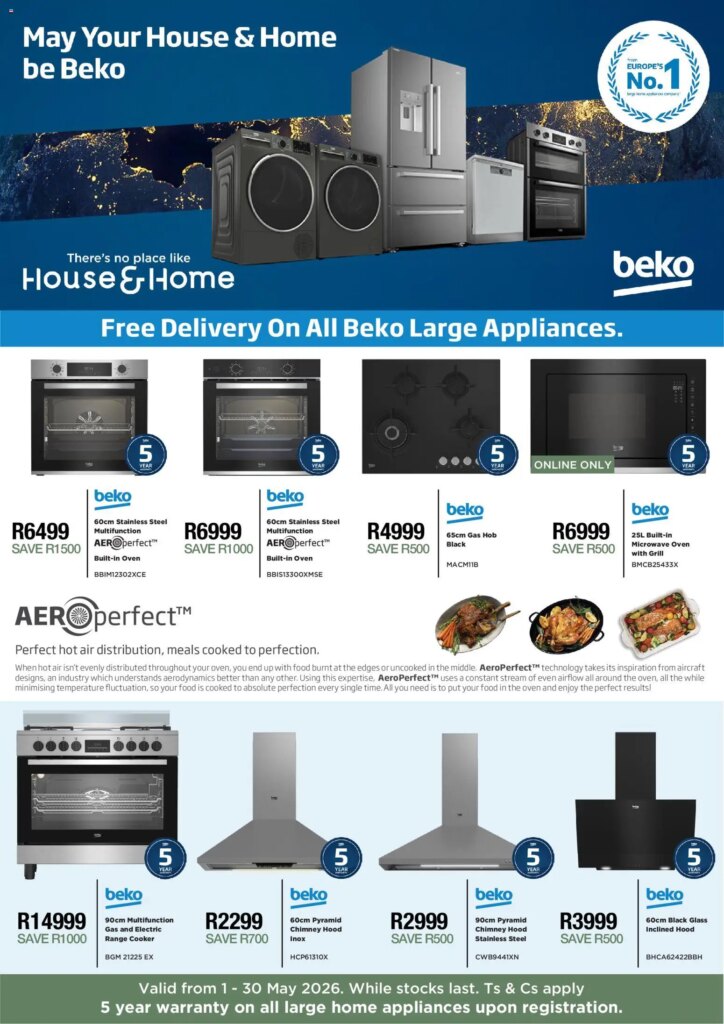 Don’t Miss House and Home BEKO Specials – 1 May 2026 Offers Await!