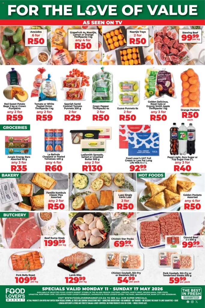 Weekly Specials at Food Lover’s Market Inland Provinces – 11 May 2026 Savings!