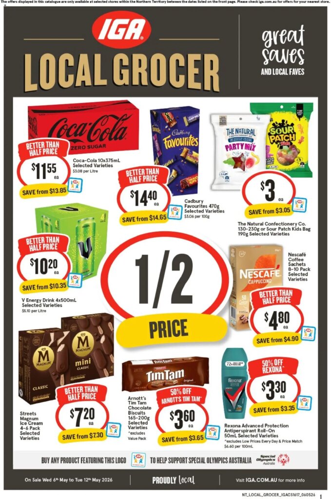 IGA Local Grocer NT Catalogue This Week: May 6 2026 Deals & Specials! 4 IGA Local Grocer NT Catalogue This Week: May 6 2026 Deals & Specials!