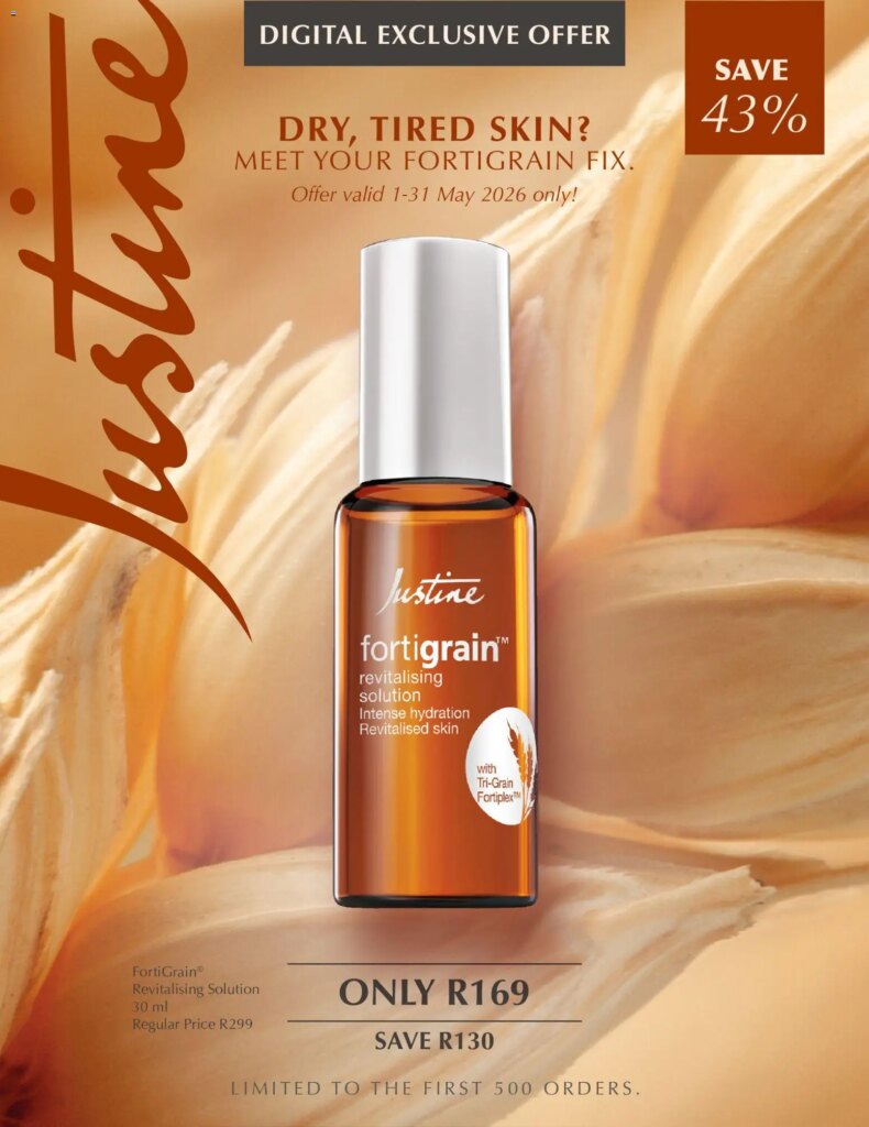 Justine – FortiGrain Special This Week: 1 May 2026 Savings Await!