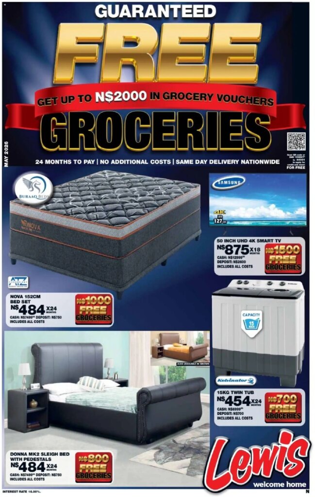 Lewis Stores Namibia Brochure Specials: 11 May 2026 Sale Online!