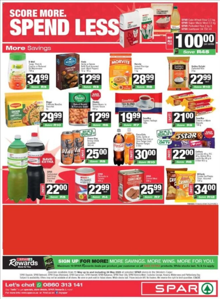 Spar – Western Cape – Weekly Specials: Huge Deals from 11 May 2026!