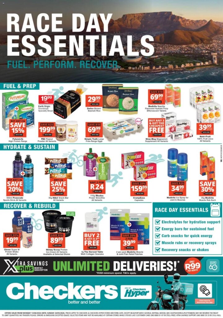 Checkers – Western Cape Race Day Essentials Specials This Week: 13 April 2026