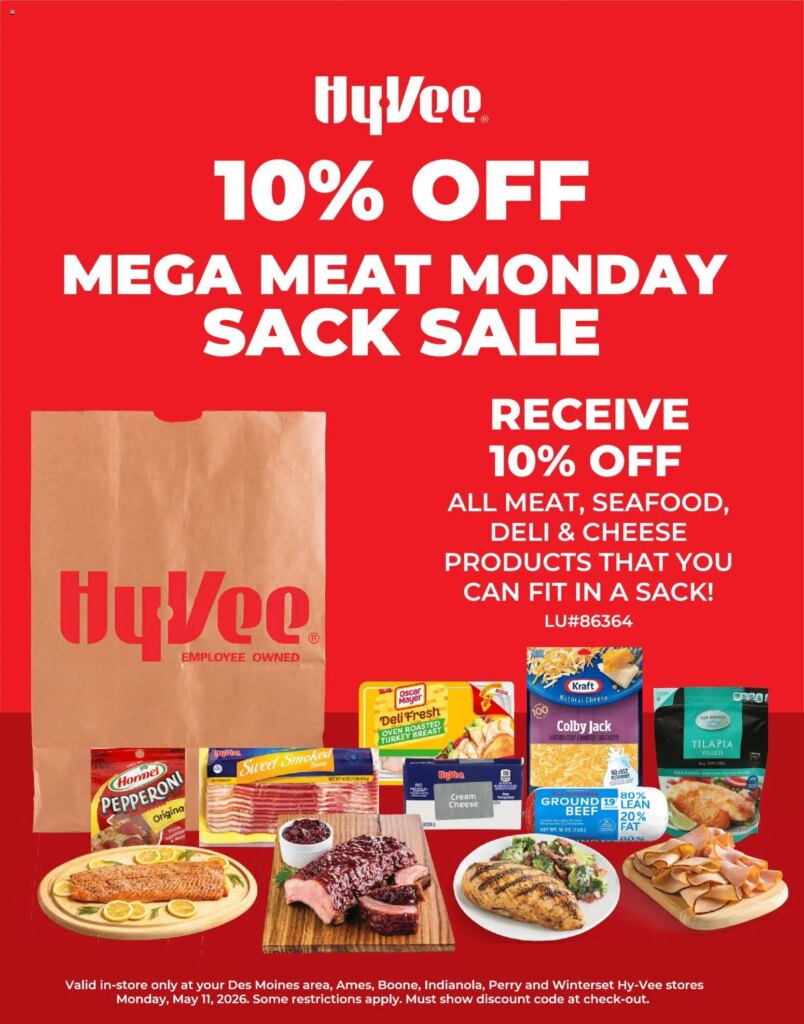 HyVee Mega Meat Monday Deals May 11 2026 – Check Them Out This Week!