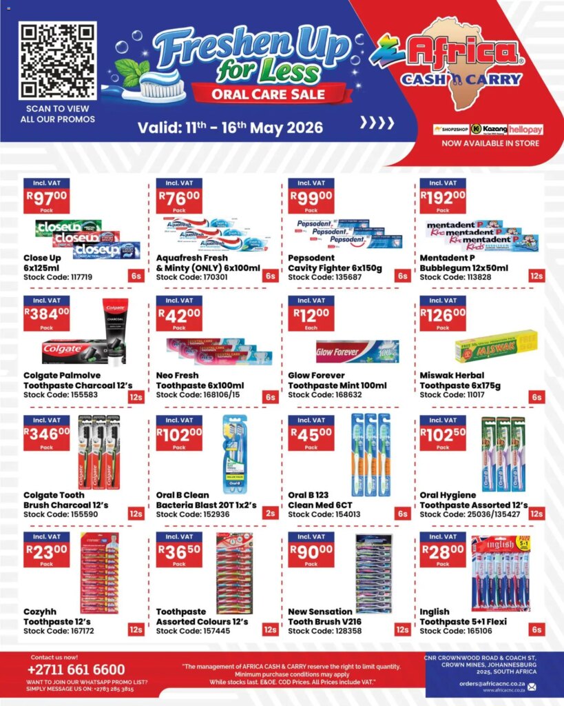 Africa Cash & Carry Monday Promo: Special This Week – 11 May 2026 Offers!