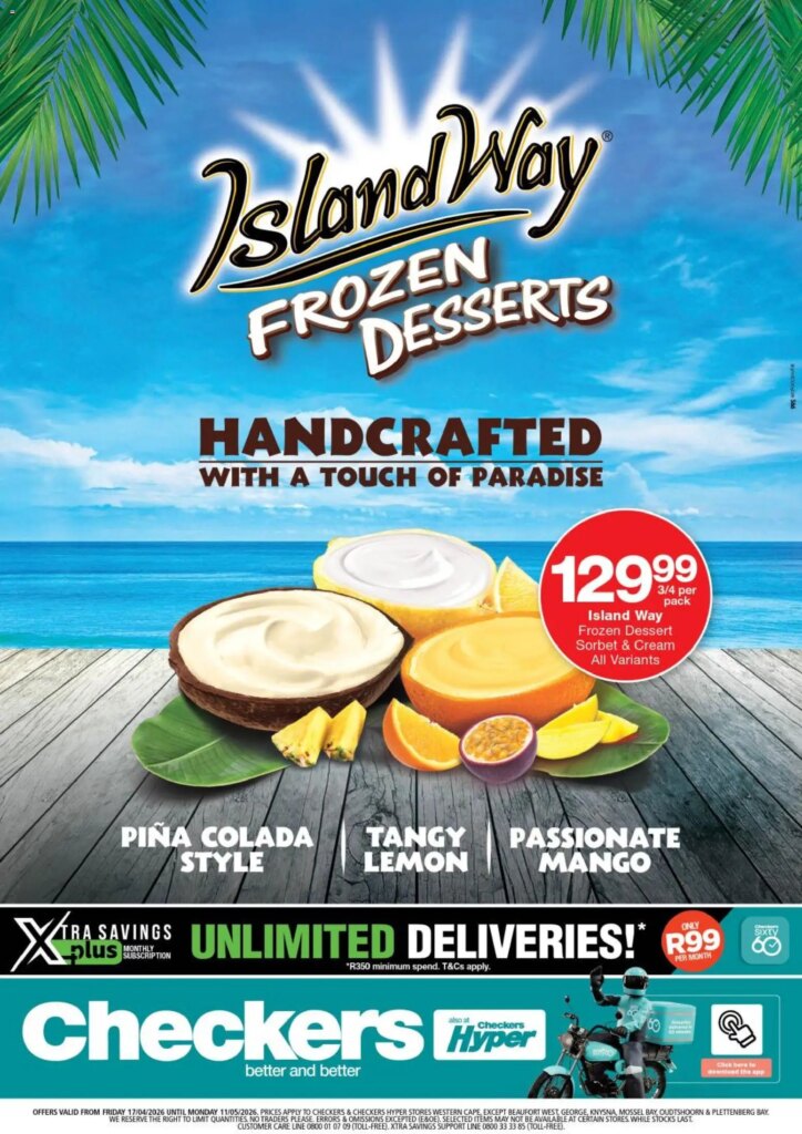 Checkers – Western Cape – Island Way Promotion: Specials from 17 April 2026