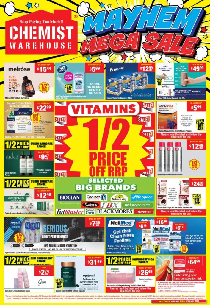 Chemist Warehouse Catalogue This Week: May 11 Offers and Savings Online!