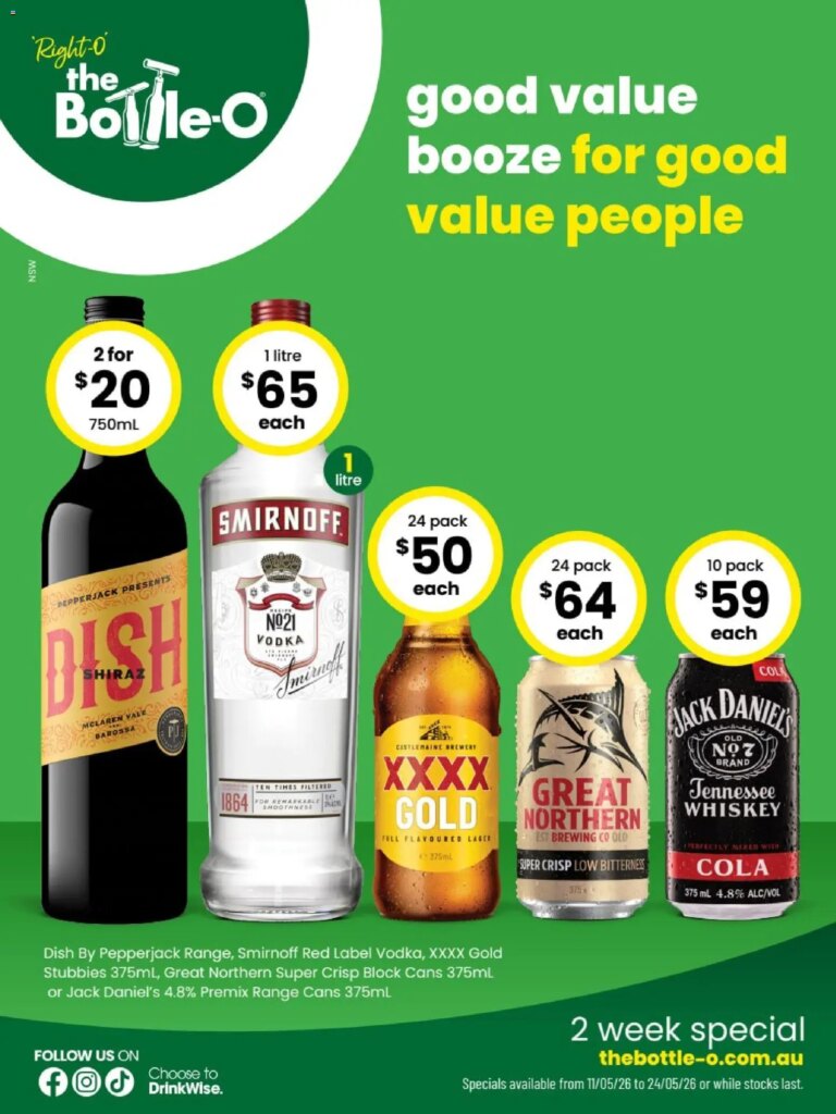 The Bottle-O Catalogue This Week: Canberra's Best Deals - May 11 2026 10 The Bottle-O Catalogue This Week: Canberra’s Best Deals – May 11 2026
