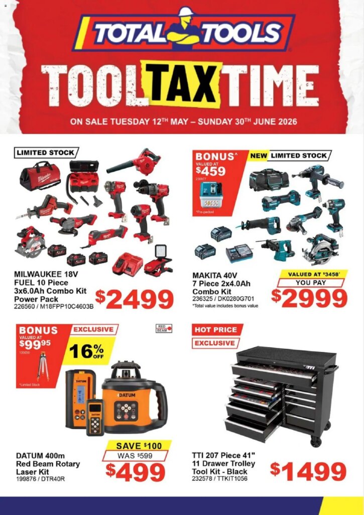 Total Tools Catalogue This Week: May 12 Deals & Specials!