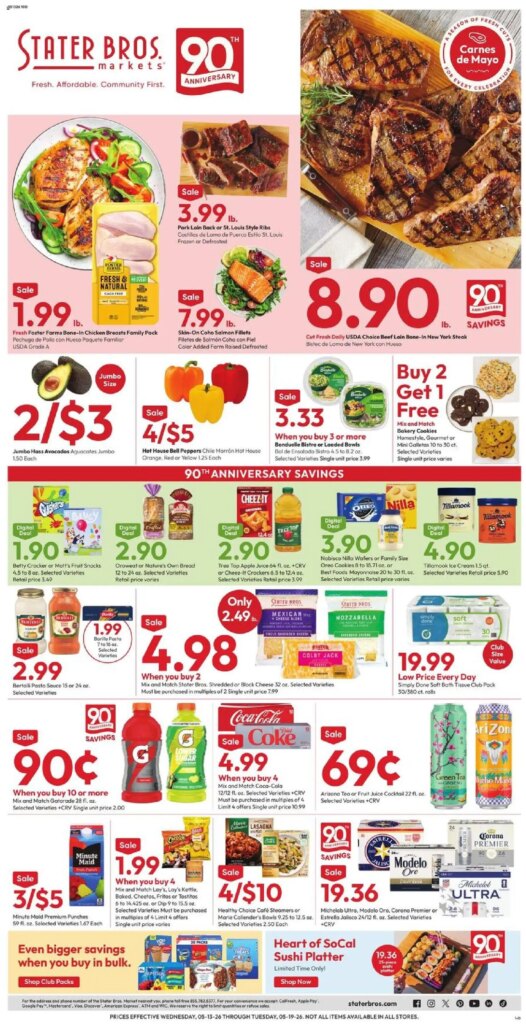 Stater Bros Weekly Ad This Week: May 13 to May 19 2026 Savings Await!