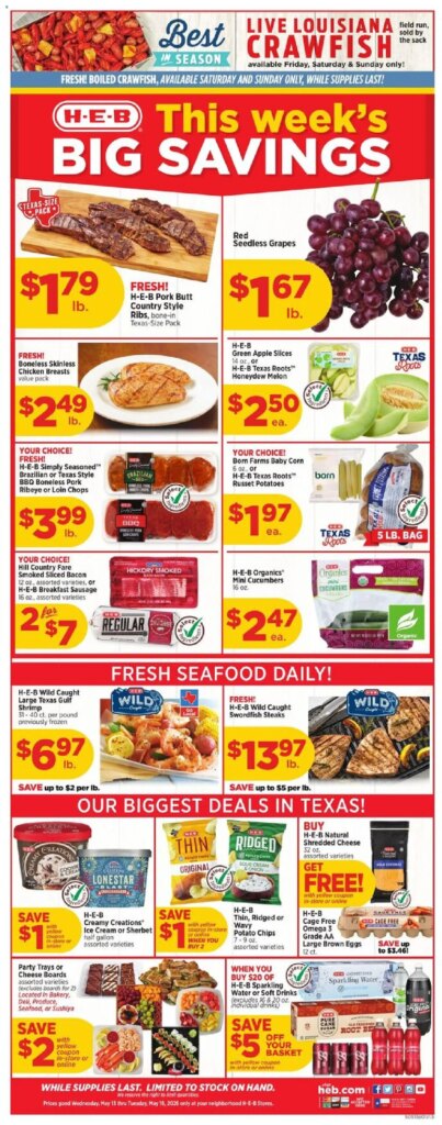 H-E-B Weekly Ad This Week: May 13 to May 19 2026 Deals Await!
