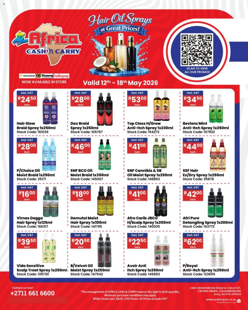 Africa Cash & Carry Tuesday Promo: Special This Week from 12 May 2026!