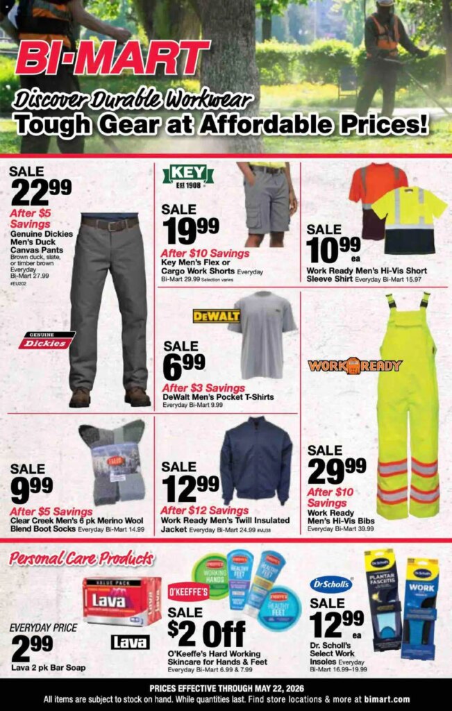 Bi-Mart Workwear Savings This Week: May 11 to May 22 2026 Flyers