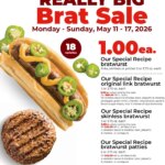 HyVee Huge Brat Sale This Week, May 11 to May 16 2026!